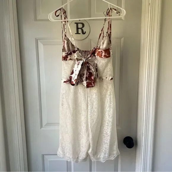 Free People Intimately One Piece Lace Short Style Bodysuit Medium